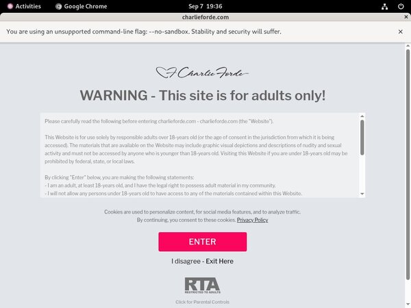 Charlieforde.com Join Form