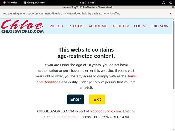 Chloesworld.com Login Info