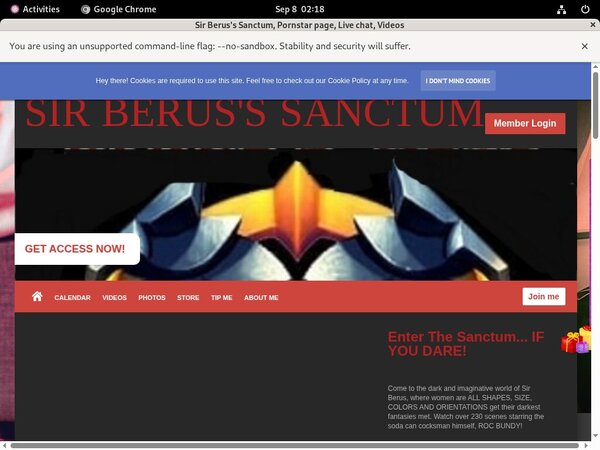 Sir Berus's Sanctum Filme