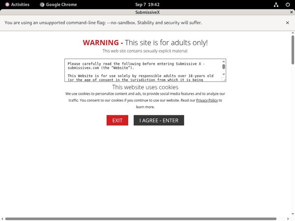 Submissivex.com Parola D'ordine