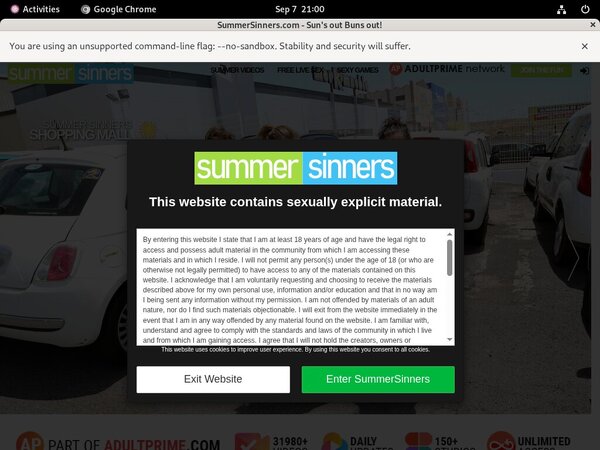 Summersinners.com Free Trial Membership