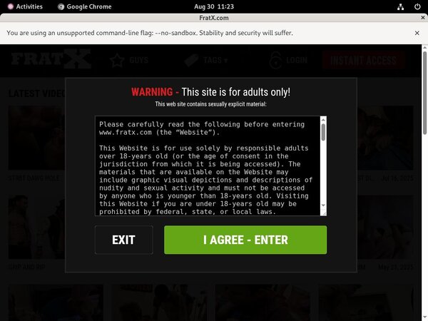 Fraternity X Payment Page