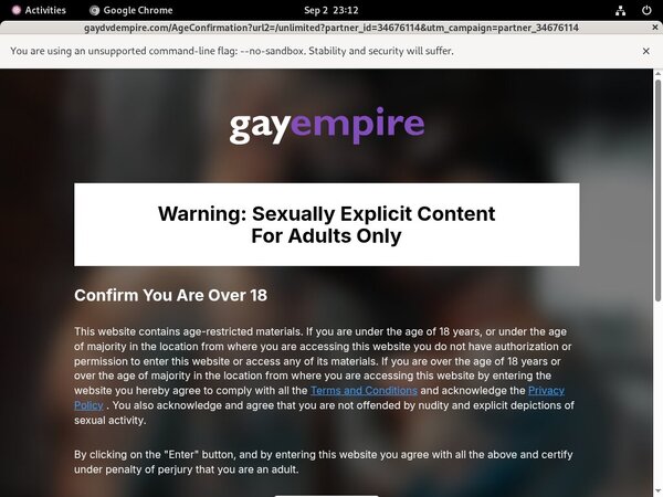 Gaydvdempire.com Vendo Page